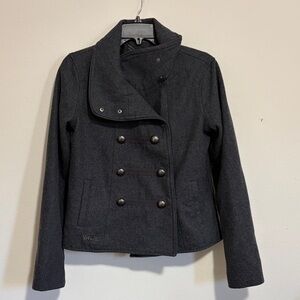 Vans Women's Charcoal Double-Breasted Peacoat
